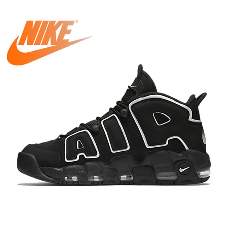 Original Authentic Nike Max Air More Uptempo Men's Breathable Basketball Shoes