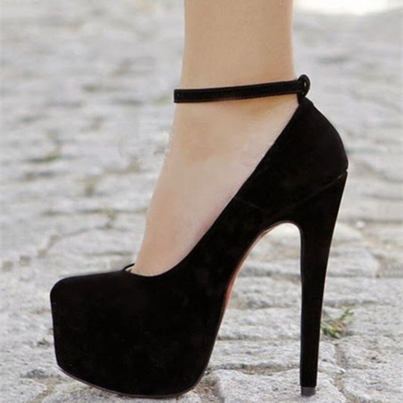 High pumps  heels of 16 cm high,